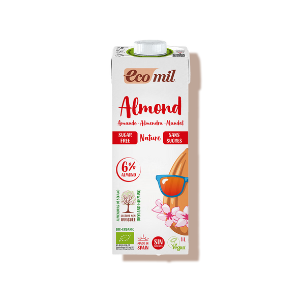 Lait d'amande nature sans sucres - Ecomil