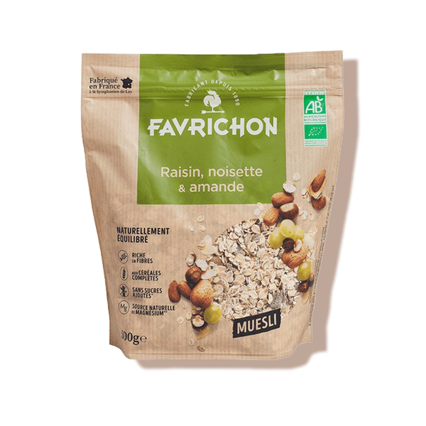 Muesli raisin noisette et amande Favrichon