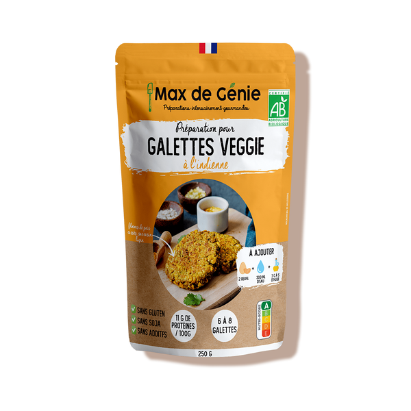 Préparation bio pour galettes veggie indienne