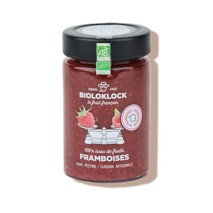 Confiture de framboises 100% issue de fruits