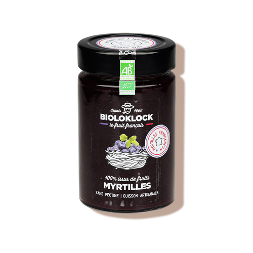 Confiture de myrtilles 100% issue de fruits