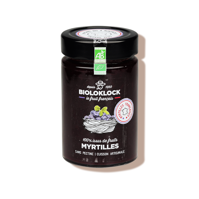 Confiture de myrtilles 100% issue de fruits