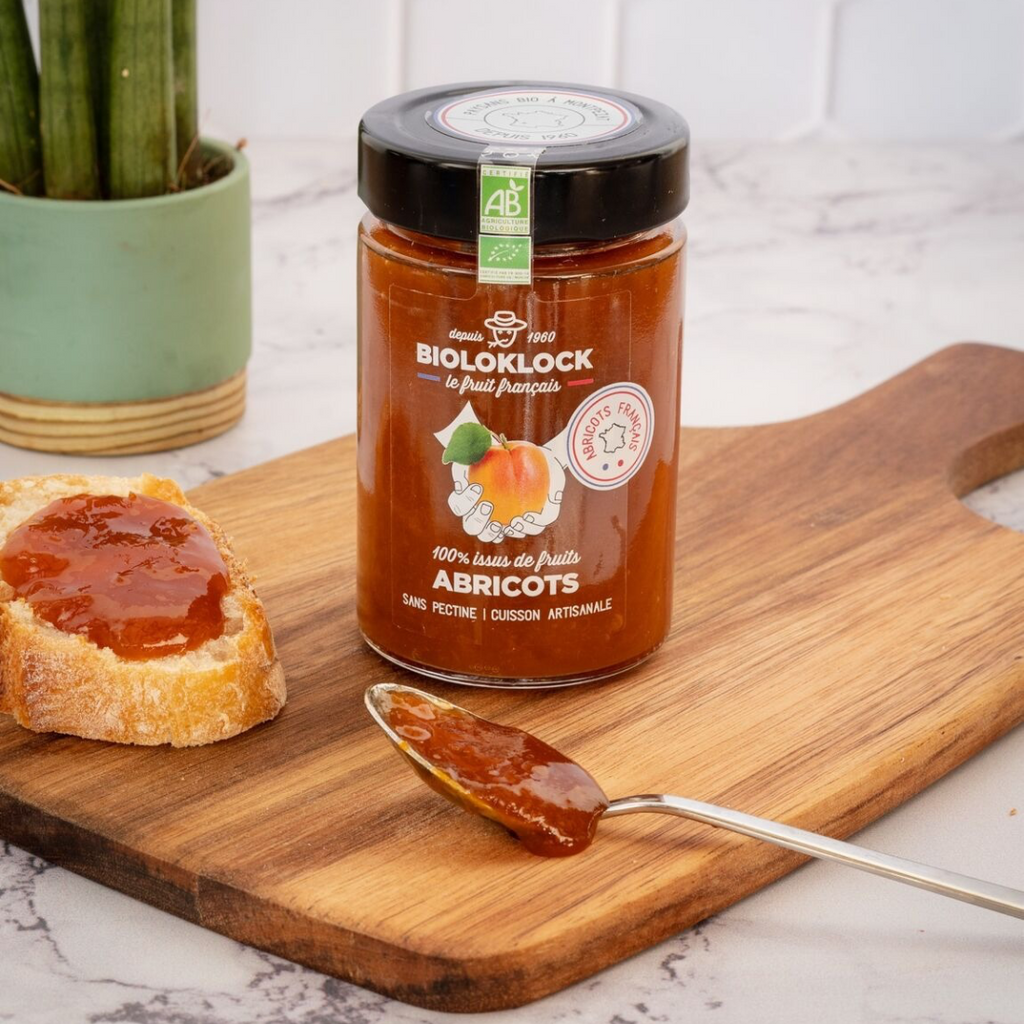 Confiture d’abricots 100% Bioloklock en contexte 