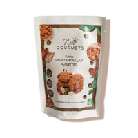 Sablés chocolat au lait et noisettes bio