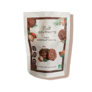 Sablés chocolat noir 70% bio