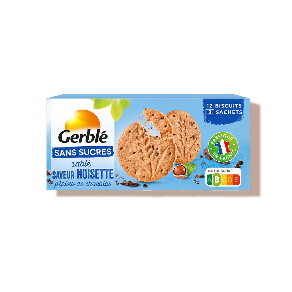 Sablés noisette pépites de chocolat - gerblé