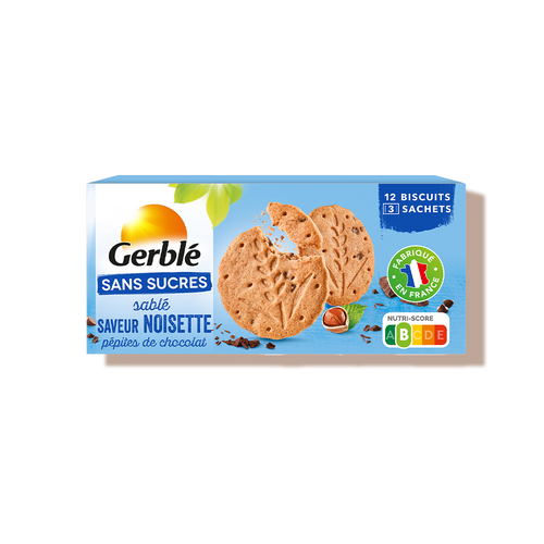 Sablés noisette pépites de chocolat - gerblé