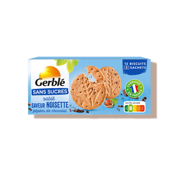 Sablés noisette pépites de chocolat - gerblé