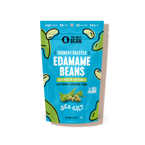 Snack d'edamame au sel de mer