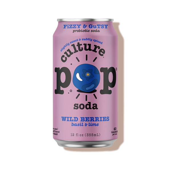 Soda probiotique pétillant Myrtilles & citron vert - Pop Culture