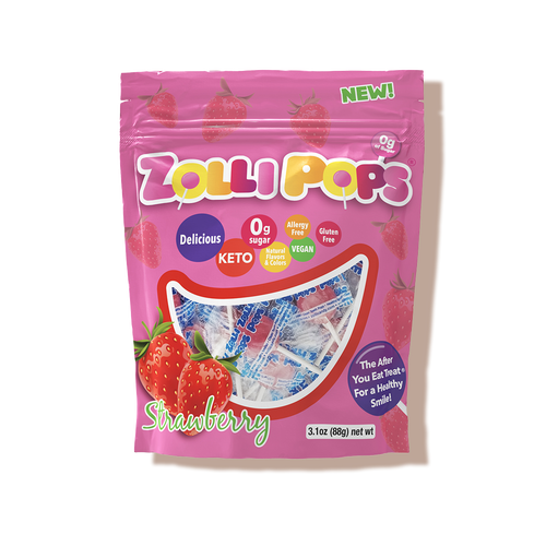 Sucettes Zollipops à la fraise