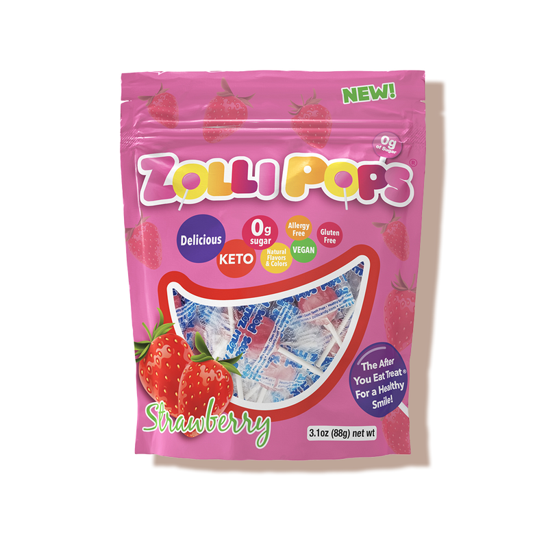 Sucettes Zollipops à la fraise