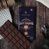 Tablette réduite en sucre chocolat au lait 37%