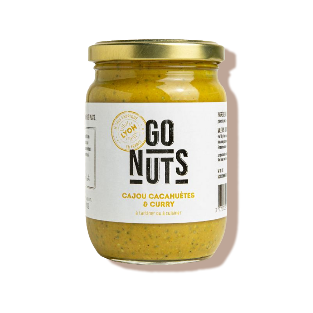 Tartinable cacahuètes cajou et curry bio - Go nuts