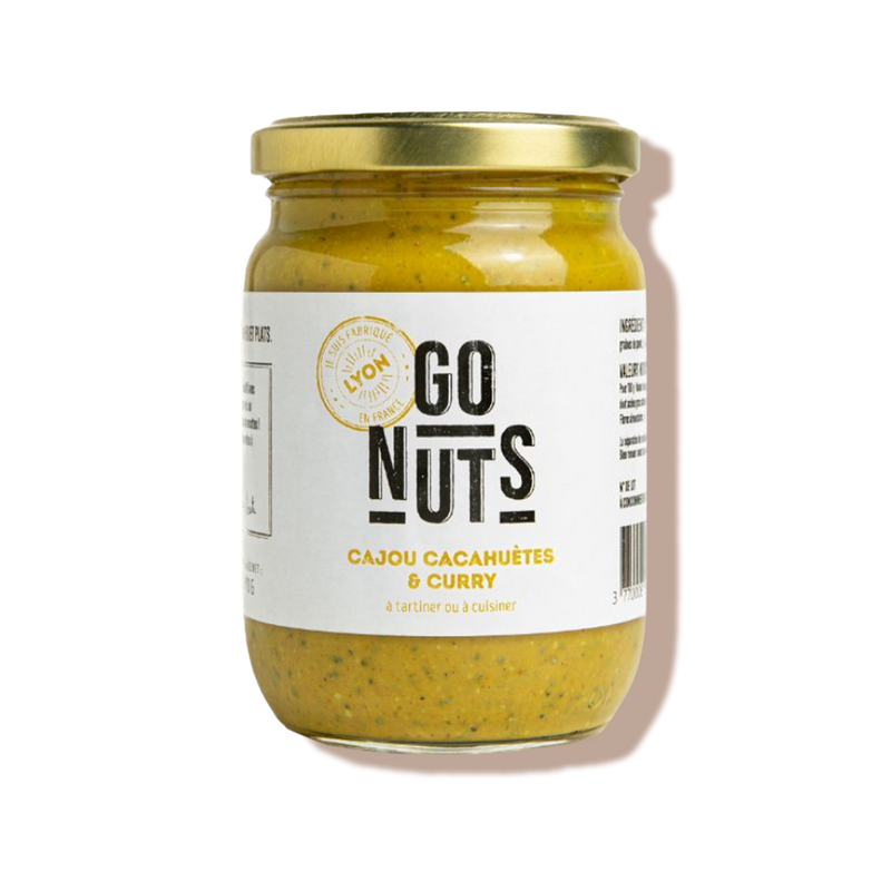 Tartinable cacahuètes cajou et curry bio - Go nuts