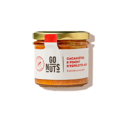 Tartinable cacahuètes et piment d'espelette bio - Go nuts