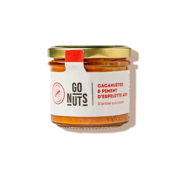 Tartinable cacahuètes et piment d'espelette bio - Go nuts