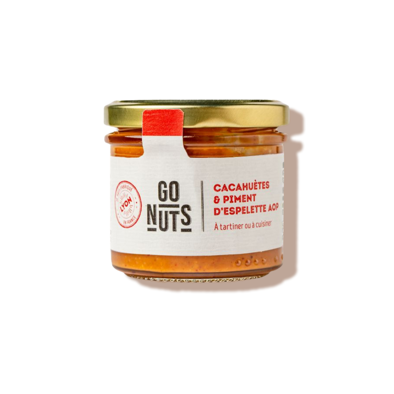 Tartinable cacahuètes et piment d'espelette bio - Go nuts