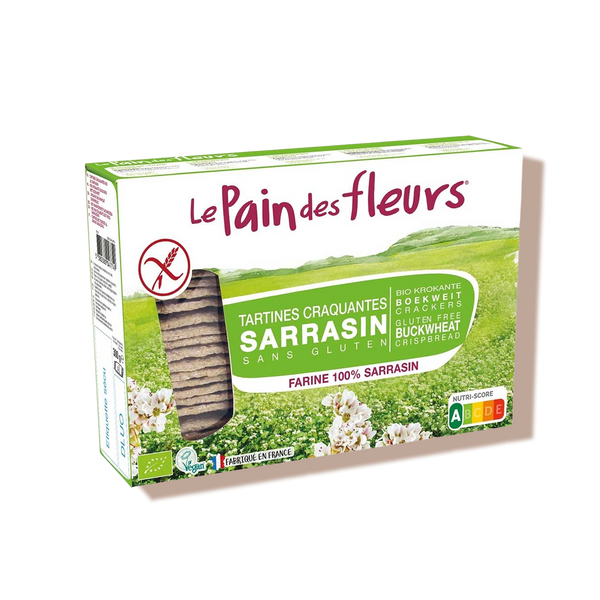 Tartines craquantes au sarrasin bio sans sel ni sucre ajoutés