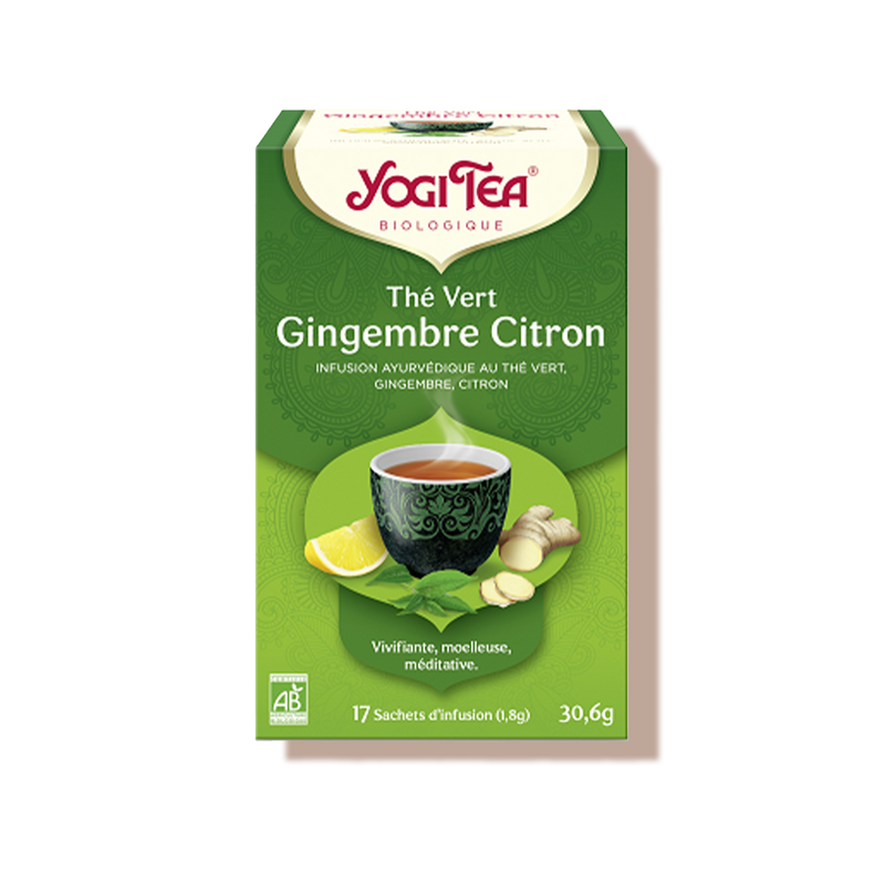 Thé vert gingembre citron