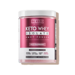 Whey isolate + poudre de MCT framboise